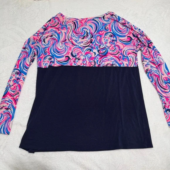 Lilly Pulitzer Finn Top in Raz Berry Flamingoals - Picture 5 of 5